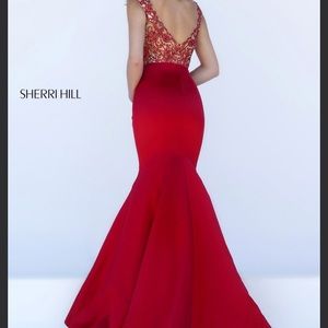 Sherri Hill 2017 red prom dress